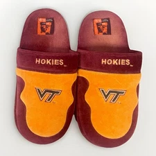 Vintage Virginia Tech Hokies VT Slippers XL Grippy Comfy Feet WildCats Inc 2002