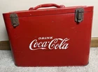 Vtg COCA COLA AIRLINE AIRPLANE COOLER Advertising Sign Display Bottle Ice Chest