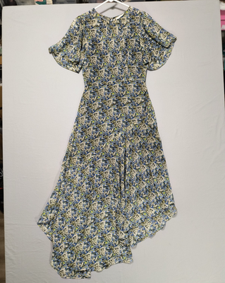 knee length dresses for ladies Klarissa Floral Cutout Balloon Sleeve Maxi Dress