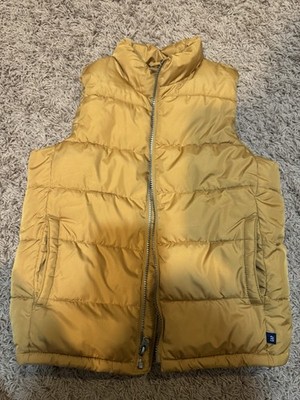 Gap Boys Golden Yellow Climate Controlled Puffer Vest Size Medium EUC