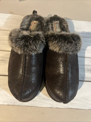Bobs Memory Foam  Shoes By Skechers~NWOB~Women s Size 7~ Brown Faux Fur ~Slipper