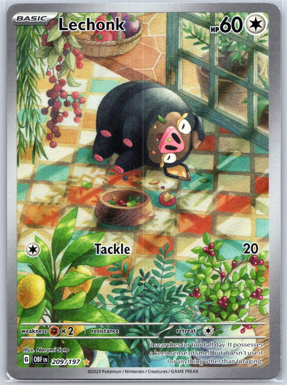 Lechonk 209/197 Near Mint SV03: Obsidian Flames Pokemon Shipnow