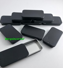 Tin Box Small Portable Storage Slide & Open Design Pocket Size Metal Container 