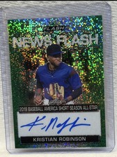 2019 Leaf Flash News Flash Kristian Robinson Auto Green /15 #NF-KR1 RC