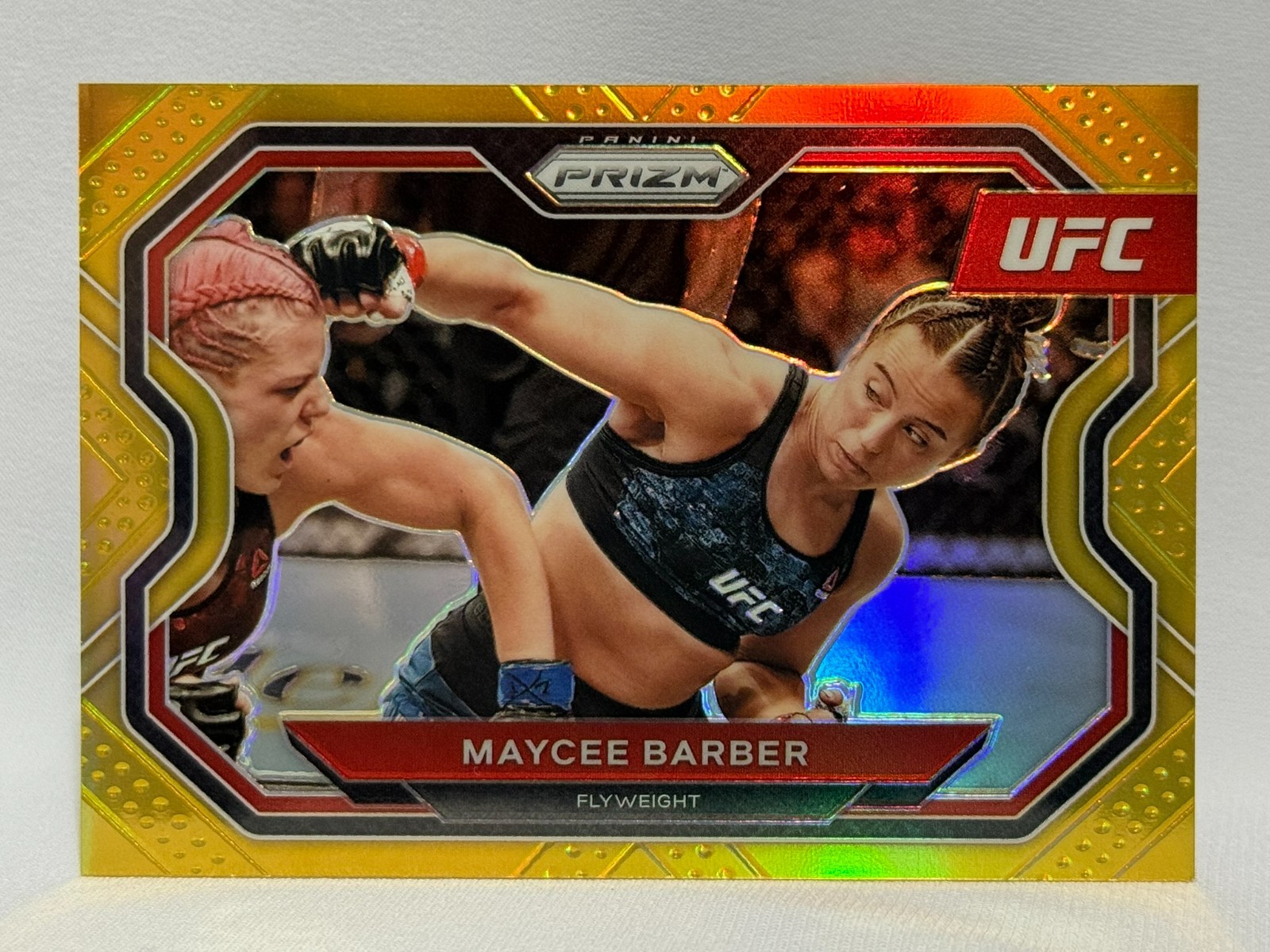 2021 Panini Prizm UFC Maycee Barber #163 Prizm Debut GOLD Prizm 06/10