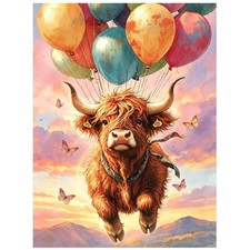 Diamond Art Kits for Adults, Highland Cow Diamond Painting Kit