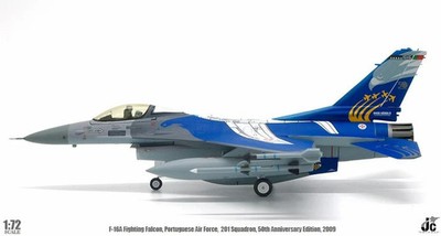 JC Wings JCW72F16007 1:72 F-16A Falcon Portuguese Air Force 201 Sqn 50 anni BNSB