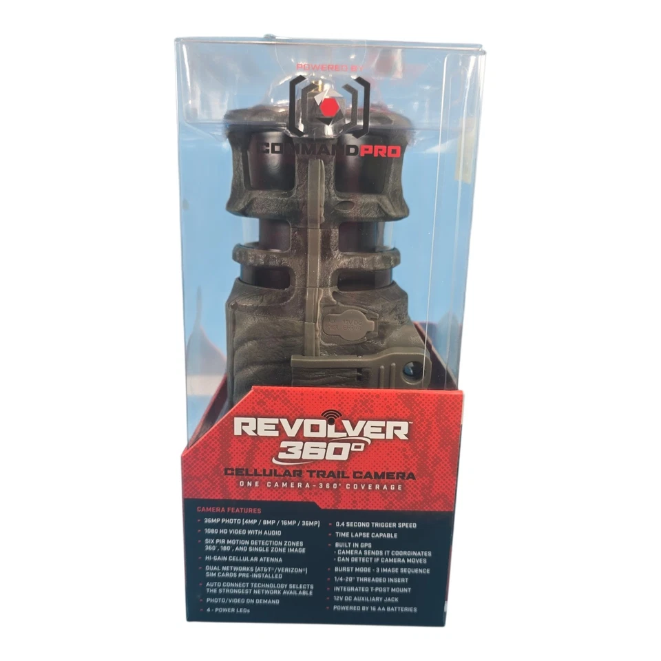 NEW Stealth Cam Revolver 360° Cellular Trail Camera 36MP 360° Coverage Hunting - Image 2 of 4