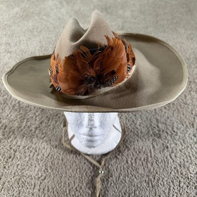 Western Brown Women\'s Hat with Feather Detail Buffalo Sunset Western Hat Feather: Cowgirl Cowboy Hat  main image 3