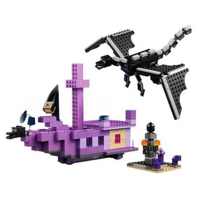 657pcs The Ender Dragon and End Ship Building Blocks Fit 21264 My World Toy