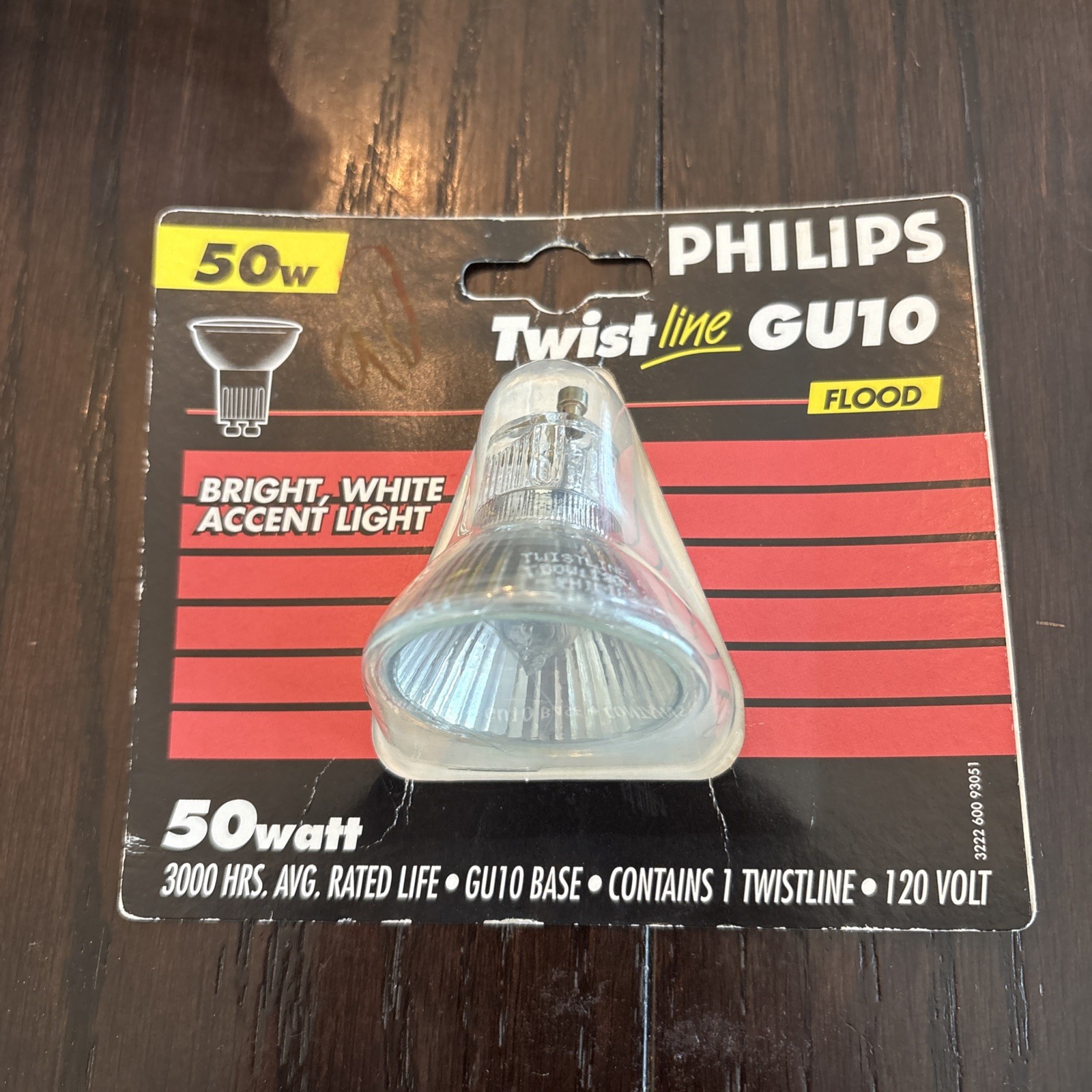 PHILIPS BC50GU10/HAL/TL 50W TWISTLINE MR16 LAMP, GU10 FLOOD 