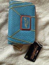 NWT Marvel Studios Captain Marvel Small Zip-Around Wallet Blue/Red/Gold