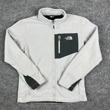 The North Face Jacket Womens M Gray Black Full Zip Fleece Outdoor Layer