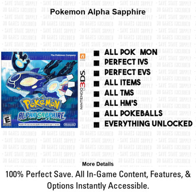 Pokemon Omega Ruby, Alpha Sapphire, Sun, Moon, X, Y, All Items, 721 Unlocked PKM