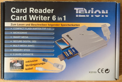 Tevion Card Reader Writer 6 In 1 OVP Neuw. USB 2.0 Anschluss