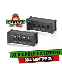 4 Channel DMX Hub Over Network Signal XLR Cable Extender FAT TOAD (2 Pack)