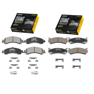 8x Front & Rear Brake Pads for Chevrolet Silverado GMC Sierra 1500 Yukon