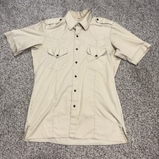 VINTAGE Miller Western Wear Denver CO Shirt Mens M Tan