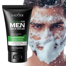 Deep Cleansing Men Facial Cleanser Oil Control Moisturizing Blackhead Remove Dar
