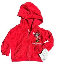 Disney Parks Minnie zipper hoodie jacket baby girls 3M - NEW w/tags 