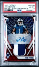 👀 JOSH DOWNS RC /25 RPS ROOKIE AUTO JERSEY RED PANDORA  PSA 8 RPA RPS colts 💎 