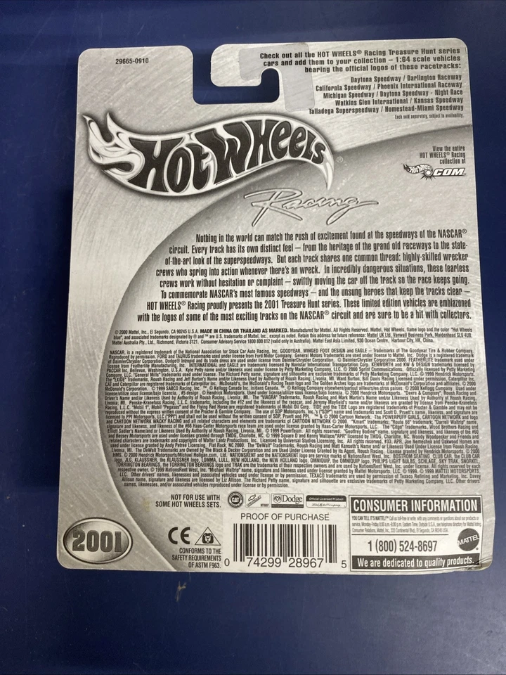 Hot Wheels Racing Treasure Hunt TH Darlington Raceway Tow Truck ©2000 #2 of 10 - Image 4 of 4
