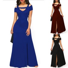 Robe de soirée soirée robe de bal légèrement stretch couleur unie élégante