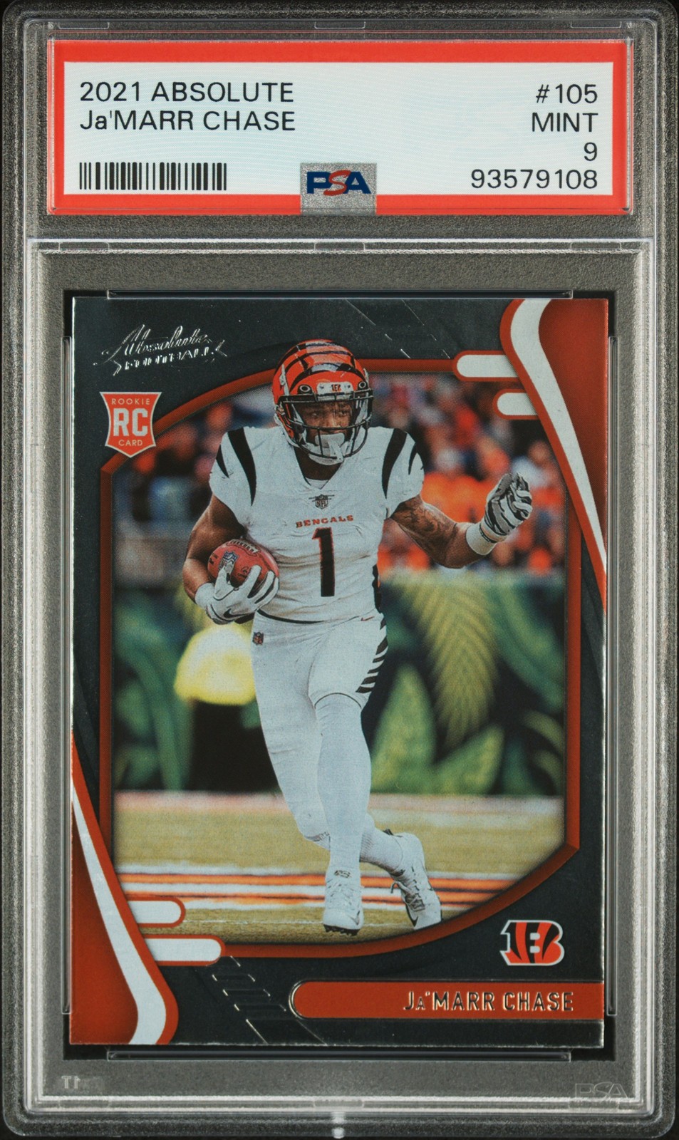 2021 PANINI ABSOLUTE #105 JA'MARR CHASE PSA 9