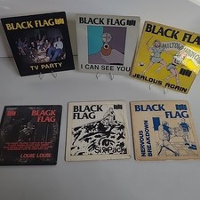 Black Flag 6 CD Singles Lot Six Pack TV Party Jealous Again Nervous Breakdown