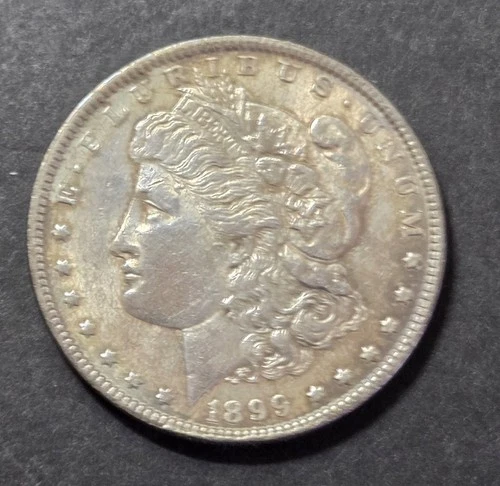 1899 Morgan Dollar, AU, Cleaned