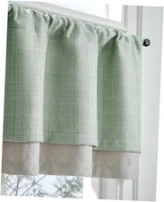 Curtain Light Reducing Kitchen for 50"W x 18"L (Pack of 1) Heathered Green