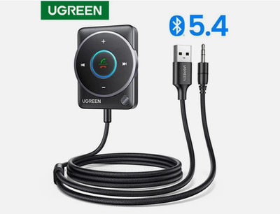 UGREEN AUX Bluetooth 5.4 Adapter für Auto, Bluetooth Aux Empfänger mit Dual Noise