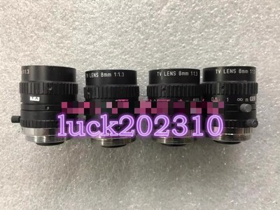1PC USED TV LENS 8mm 1：1.3 industrial lens black #YY