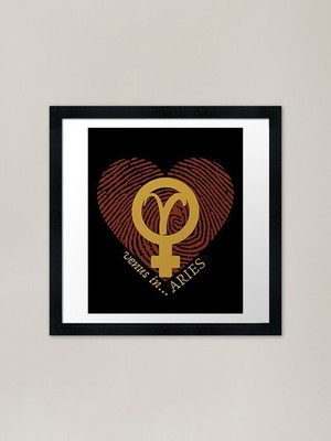 VENUS IN ARIES HEARTPRINT VALENTINE Framed Wall Art Poster Canvas Print Picture