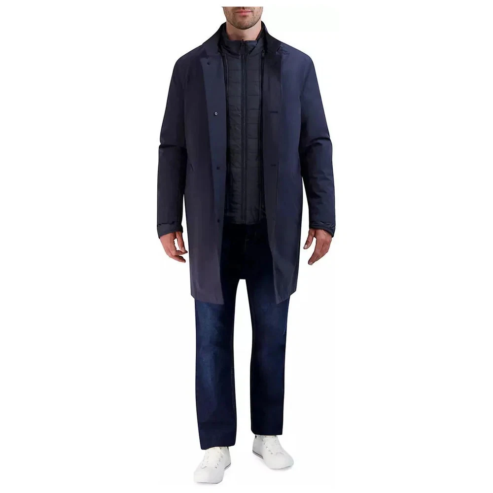 Cole Haan 3-in-1 Water Resistant Rain Coat XL Navy Blue/Black Insulated