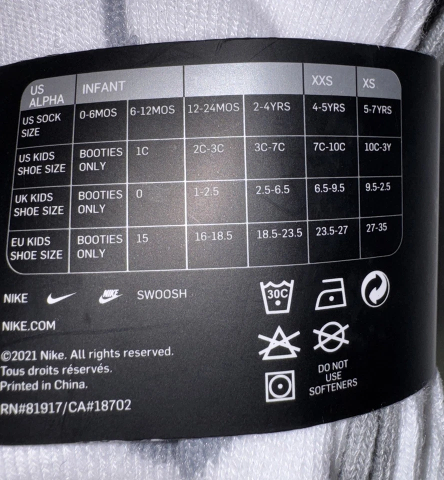 NIKE Niñas Calcetines No Show Acolchados Escuela Todos los Días Niños Paquete de 6 Zapatos Talla 10C-3Y Foto 4 de 4