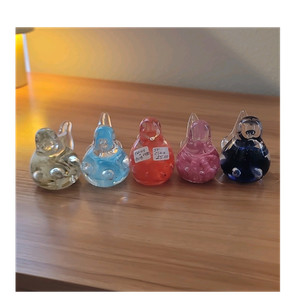 Lot of 5 St. Clair Maude and Bob Glass Bird Paperweights- 1980s