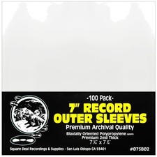 100 7" Vinyl Record Sleeves - Archival Quality