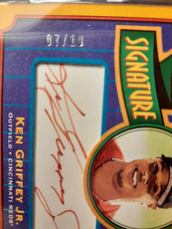 Ken Griffey Jr 2004 Upper Deck Signature Portfolio rojo automático 7/10 RARO Foto 4 de 4