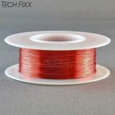 Magnet Wire 30 Gauge AWG Enameled Copper 395 Feet Coil Winding and Crafts Red