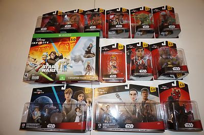 NEW Disney Infinity 3.0 STAR WARS Set of 15 Figures, 4 Discs