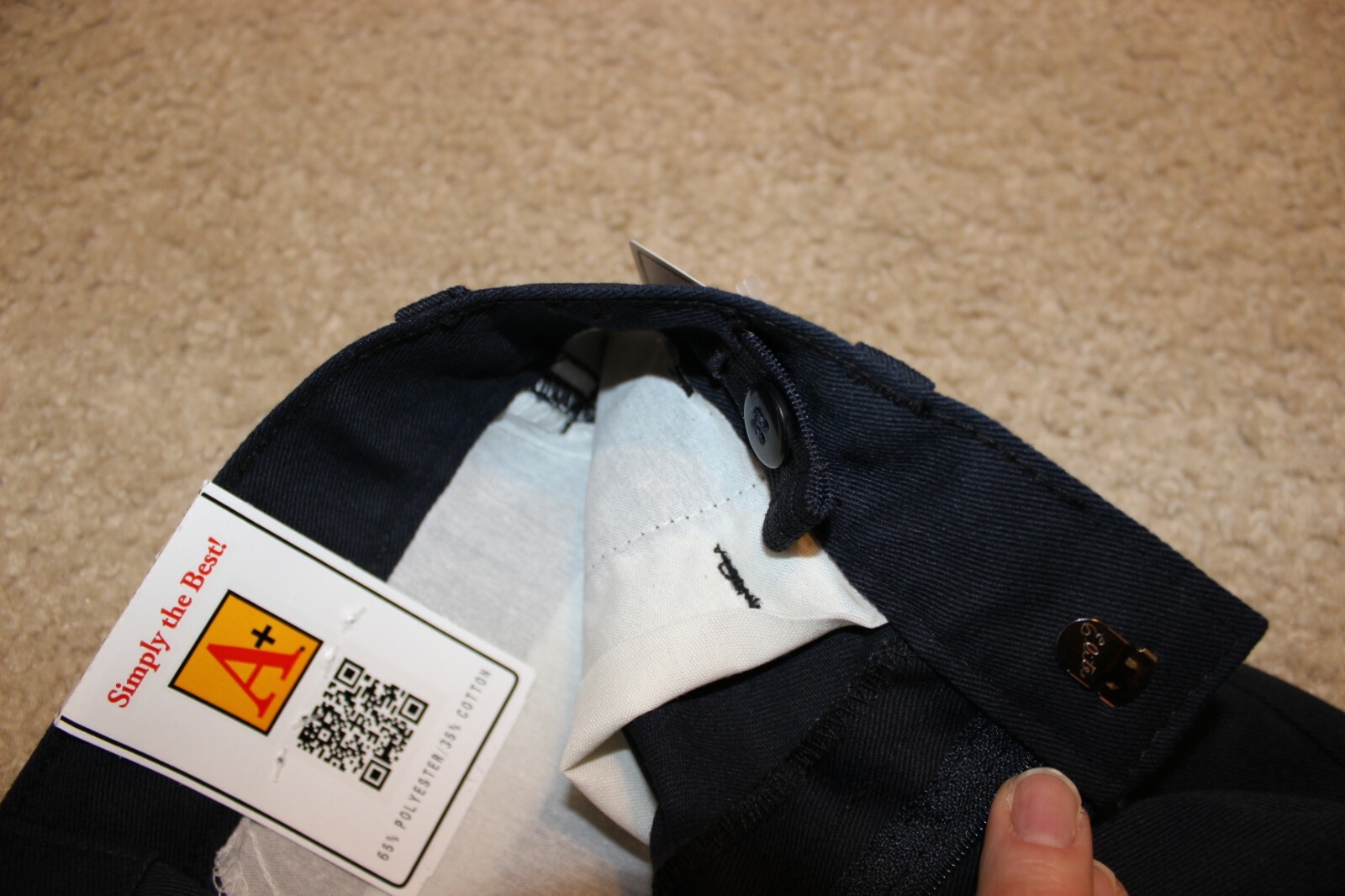 NWT School Apparel Inc A+ boys uniform pants size 9 SLIM blue