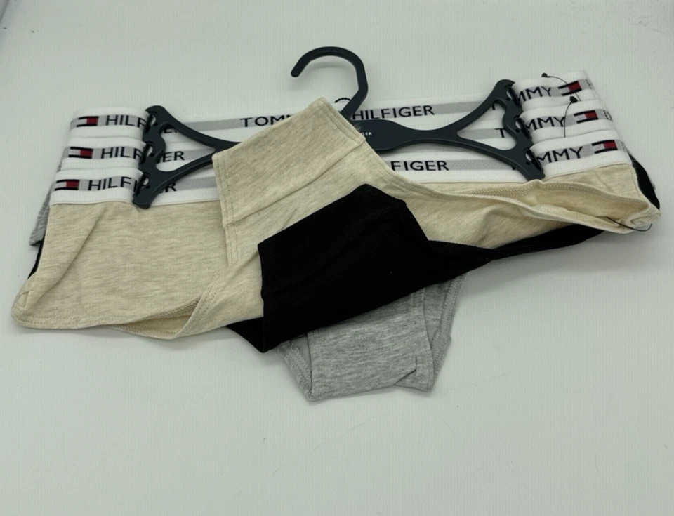 Tommy Hilfiger Mujer Bikini Sexy Ropa Interior Bragas 3Pk Talla S NUEVO Gris Negro Tostado Foto 3 de 4