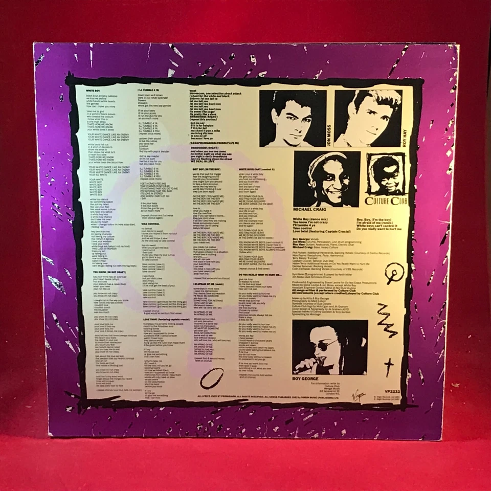CULTURE CLUB Kissing To Be Clever 1982 UK Vinyl PICTURE DISC LP BOY GEORGE - Image 3 of 4