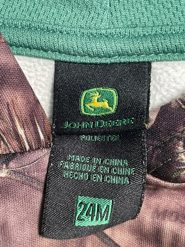 John Deere Camouflage Hoodie 24 Mos Sweatshirt Pullover - Picture 4 of 7
