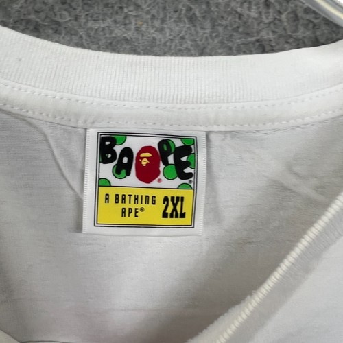 A Bathing Ape Bape Shirt Mens 2XL XXL White Streetwear HipHop Tee * - Picture 10 of 13