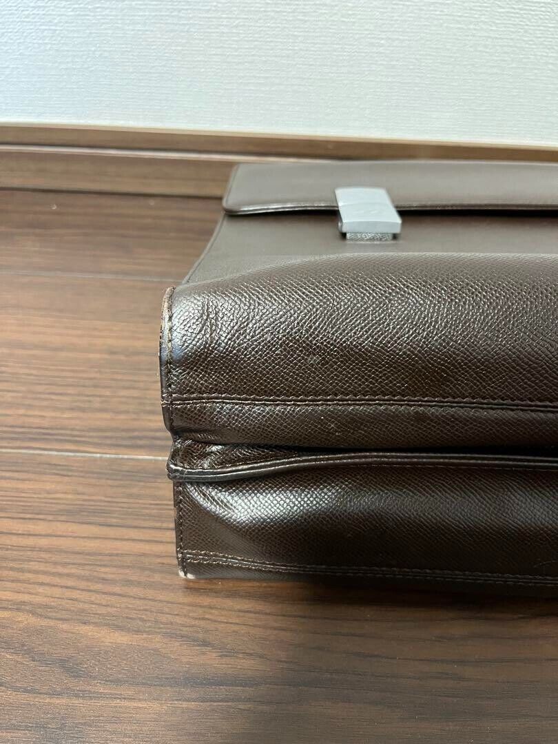 PORSCHE DESIGN Briefcase Leather Business Bag Dark Brown PORSCHE DESIGN Briefcase Leather Business Bag Dark Brown