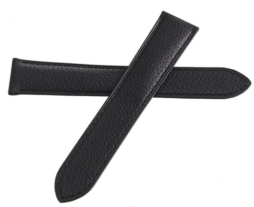 Cartier 23mm Black Genuine Leather Band Watch Strap