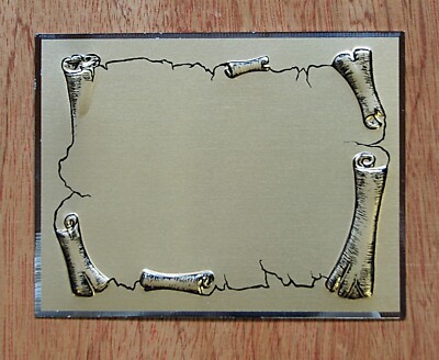 Ehrentafel Alu Feinschliff ''Urkunde'' Klein 13 x 10 cm