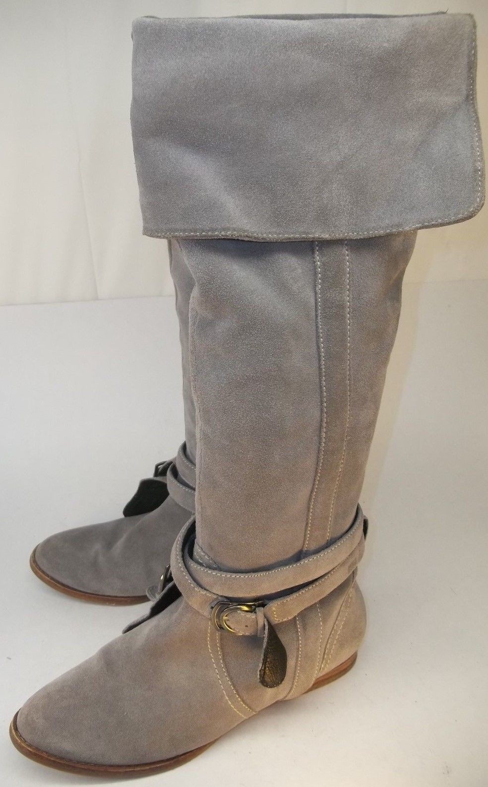 Danischwarz Renny Wo's US7.5M Gray Suede Tall OTK Swashbuckler Stiefel Cosplay Danischwarz Renny Wo's US7.5M Gray Suede Tall OTK Swashbuckler Stiefel Cosplay